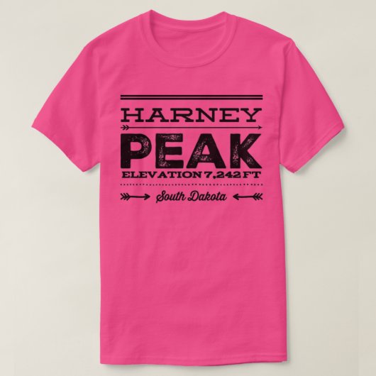 T-shirt Vos États High Point Harney Peak South Dakota (Design devant)