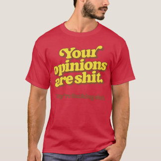 T-shirt Vos Opinions Sont Retro Typographie Design