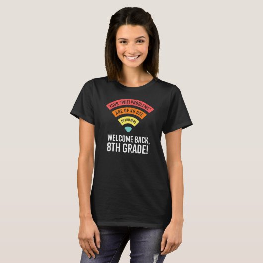 T-shirt Vos Problèmes Wifi Ne Vous Seront Pas Utiles Ici 8 (Devant entier)