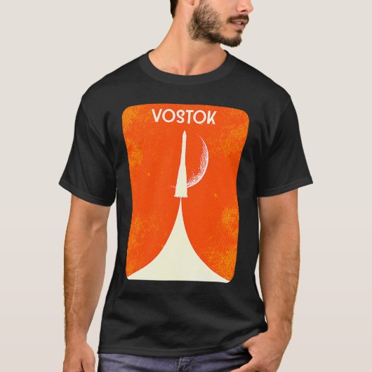T-shirt Vostok Rocket Soviet Union Space Spaceflight Yuri  (Devant)