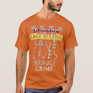 T-shirt Vote 4 Biden Take Selfie Save Life Réduire La Crim