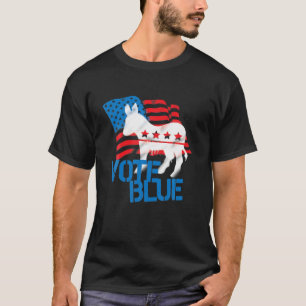 T-shirt Vote Blue Democrat Donkey American Flag T Shirt