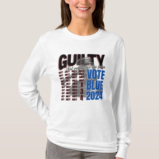 T-shirt Vote Blue Pas pour le Felon (Devant)