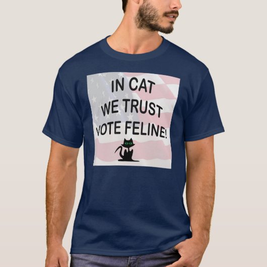T-shirt Vote Chat avec drapeau américain (Devant)