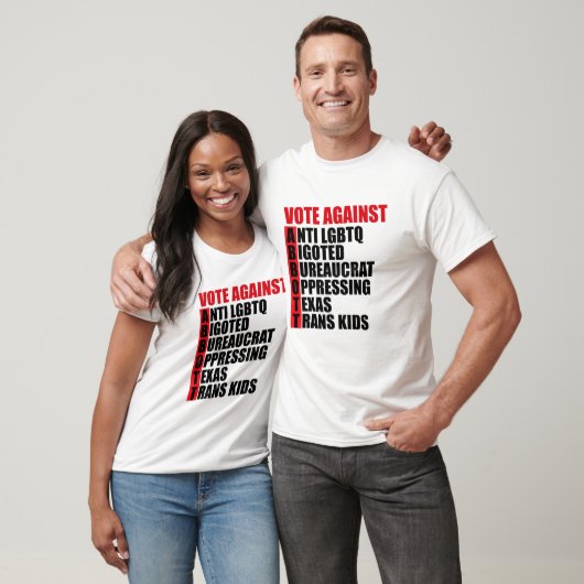 T-shirt Vote Contre Greg Abbott Texas Democrat Word Poem (Unisexe)