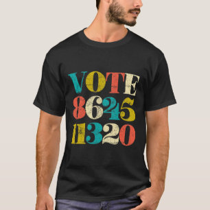 T-shirt Vote de couleur rétro vintage 8645 11320 Anti Trum