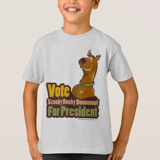 T-shirt Vote de Scooby Dooby Doo pour le président (Devant)
