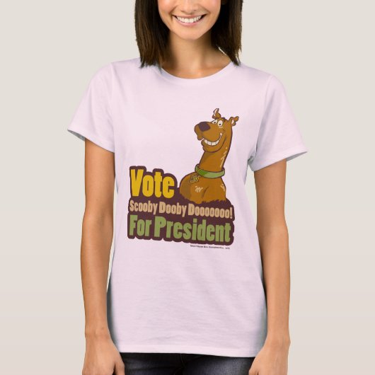 T-shirt Vote de Scooby Dooby Doo pour le président (Devant)