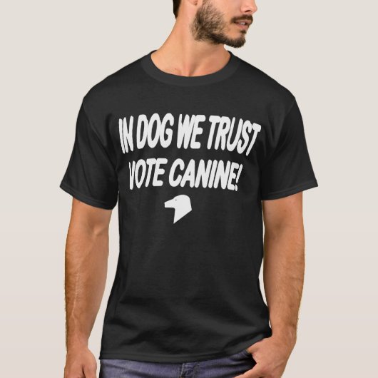 T-shirt Vote Dog avec texte blanc (Devant)