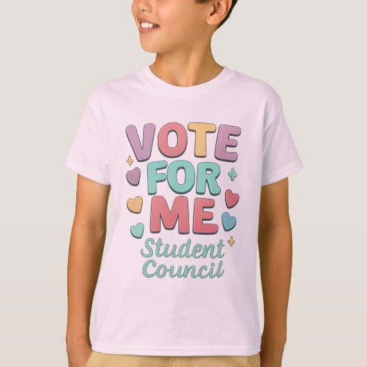 T-shirt Vote for Me Student Council Vibes School (Devant)