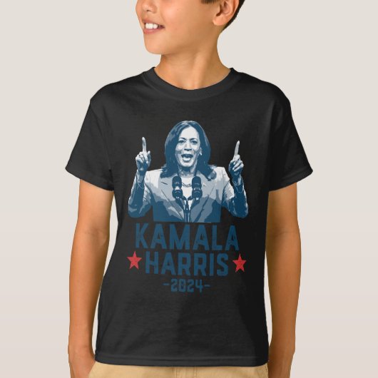 T-shirt Vote Harris 2024 Drapeau Kamala Harris Pour Présid (Devant)