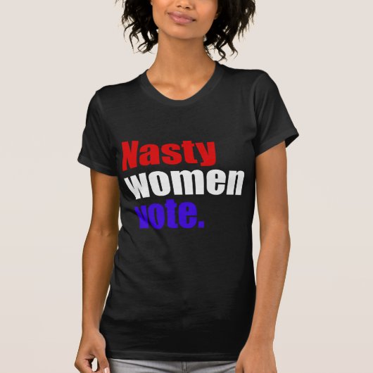 T-shirt Vote méchant de femmes. Pièce en t fine du Jersey (Devant)