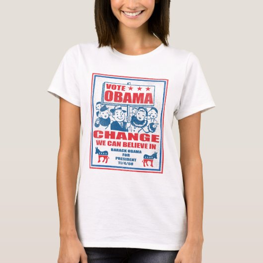 T-shirt Vote Obama '08 (Devant)