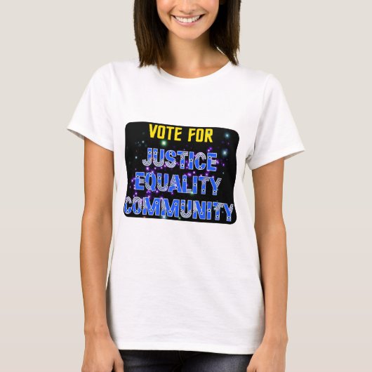 T-shirt Vote pour Justice Equality Community Starfield (Devant)
