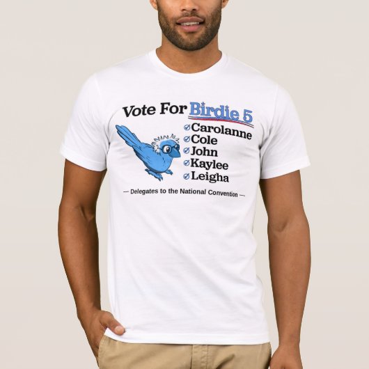 T-shirt Vote pour la birdie 5 (Devant)