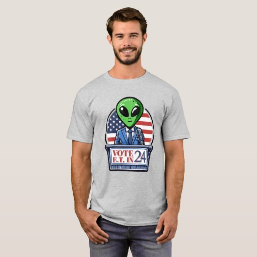 T-shirt Vote pour l'E.T. en 2024 Alien OVNI (Devant entier)