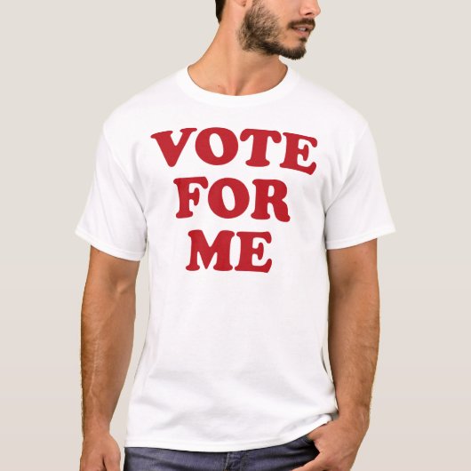 T-shirt Vote pour moi - rouge (Devant)