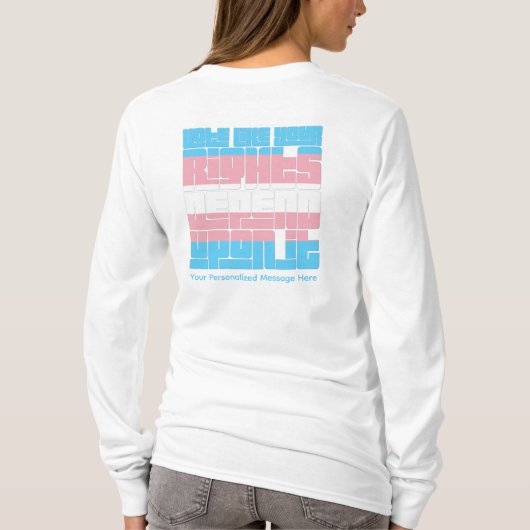 T-shirt Vote pour Trans Rights Long Sleeve (Dos)