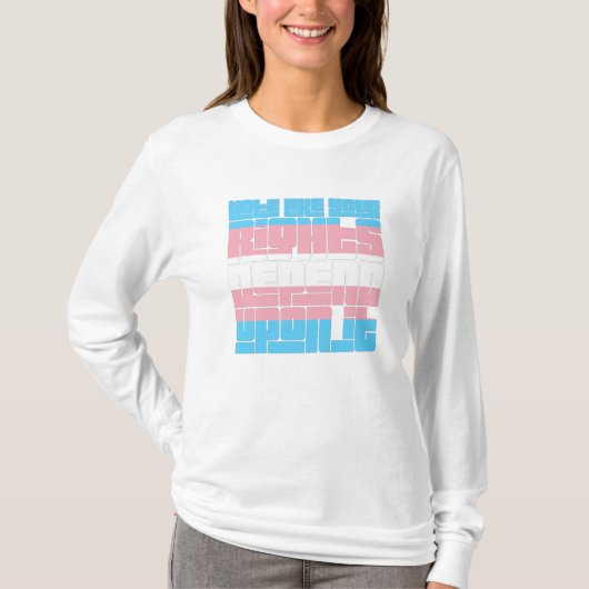 T-shirt Vote pour Trans Rights Long Sleeve (Devant)