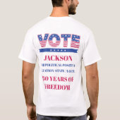 T-shirt Vote pour un candidat personnalisé 250 ans d'Améri (Dos)