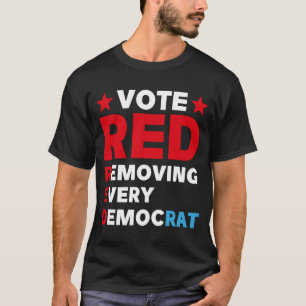 T-shirt Vote rouge supprimer tous les anti-démos démocrate