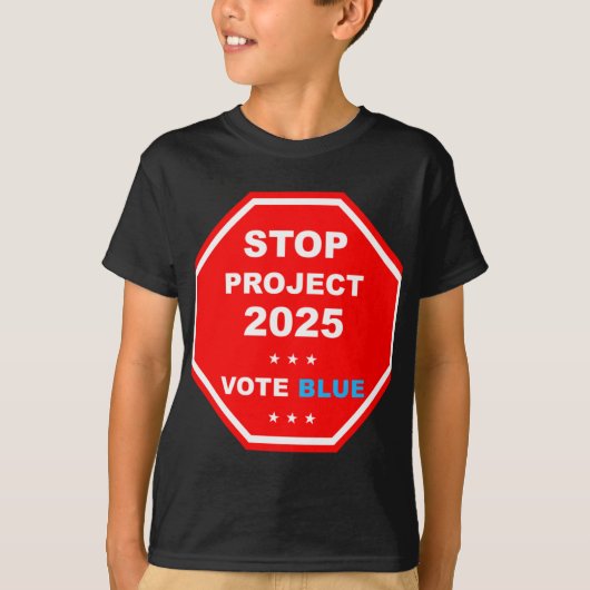 T-shirt Vote Save Democracy Stop Project 2025 (Devant)