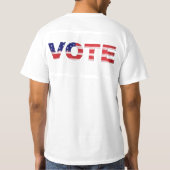 T-shirt VOTE Texte rempli de couleurs d'indicateur (Dos)