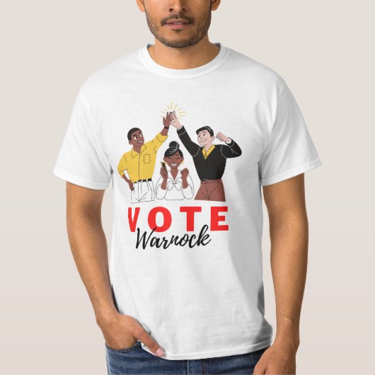 T-shirt Vote Warnock (Devant)