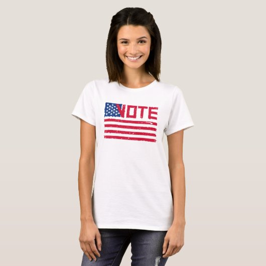 T-shirt Vote With Vote with US Flag (Votez avec le drapeau (Devant entier)