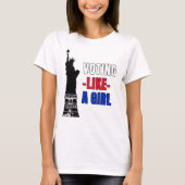 T-shirt Voter comme une fille (Devant)