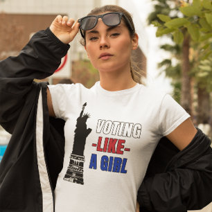 T-shirt Voter comme une fille