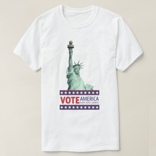 T-shirt VOTER L'AMÉRIQUE Chaque Vote Compte (Design devant)