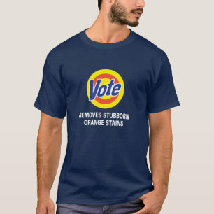 T-shirt Votez. Enlève les taches orange tenaces