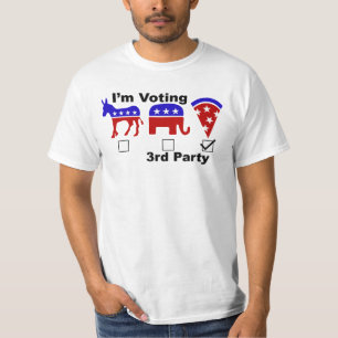 T-shirt Votez le tiers : Chemise de partie de pizza !