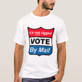 T-shirt Votez par la poste Ce n'est pas un emblème détourn (Devant)