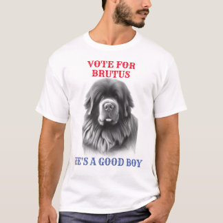 T-shirt Votez pour votre chien de Terre-Neuve