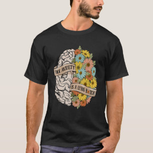 T-shirt Votre anxiété est un cerveau qui ment Fleurs Santé