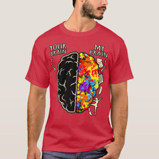 T-shirt Votre cerveau Mon cerveau TDAH Sensibilisation Ora