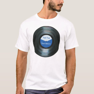 T-shirt Votre chemise record bleue d'étiquette