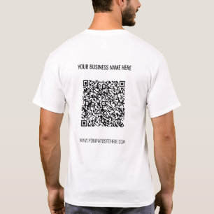 T-shirt Votre code QR Nom commercial Site Web Société T-sh