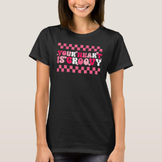 T-shirt Votre cœur est super chic Graphique de la Saint-Va