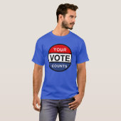 T-shirt Votre compte de vote (Devant entier)