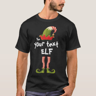 T-shirt votre famille elfe texte correspondant