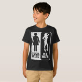 T-shirt Votre Femme Ma Femme Mariage Mari Groom Fiance M. (Devant entier)