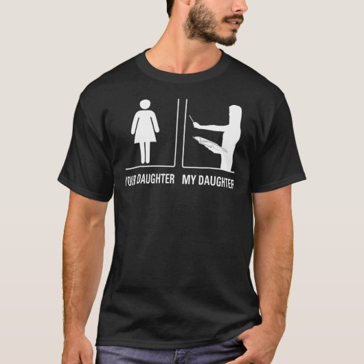 T-shirt Votre fille Ma fille Histoire Professeur Fière (Devant)