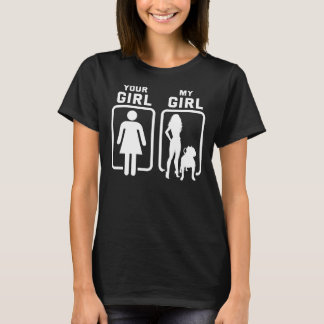 T-shirt Votre fille ma fille Pitbull femme