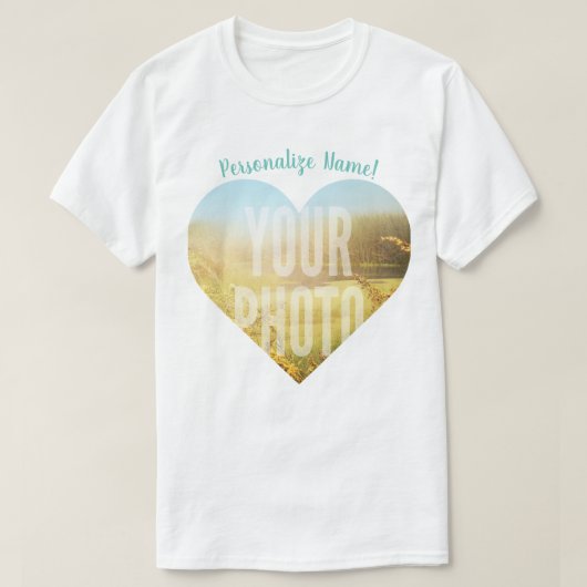 T-shirt Votre forme de coeur photo (Design devant)