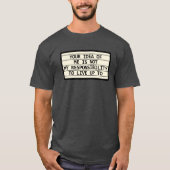 T-shirt Votre Idée De Moi (Devant)