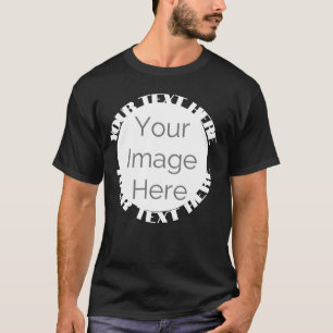 T-shirt votre image ici, photo personnalisée modifier cerc