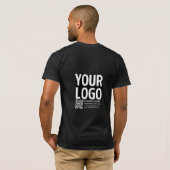 T-shirt Votre logo avec QR code et texte modifiables (Dos entier)